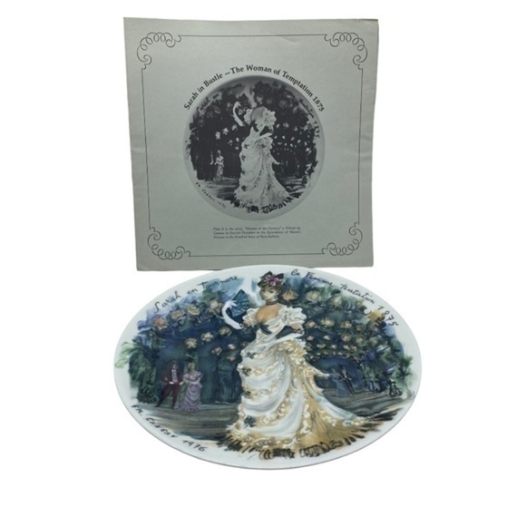 Vintage Limoges Sarah en Tournure La Femme Tentation 1875 Plate - Picture 2 of 7